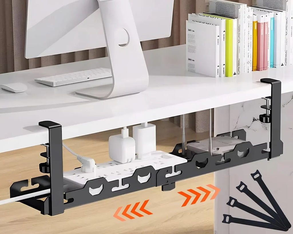 Soporte Organizador de Cables para Escritorio | Acero Expandible