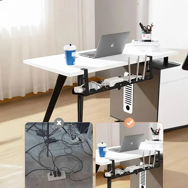 Soporte Organizador de Cables para Escritorio | Acero Expandible