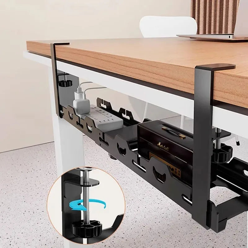 Soporte Organizador de Cables para Escritorio | Acero Expandible