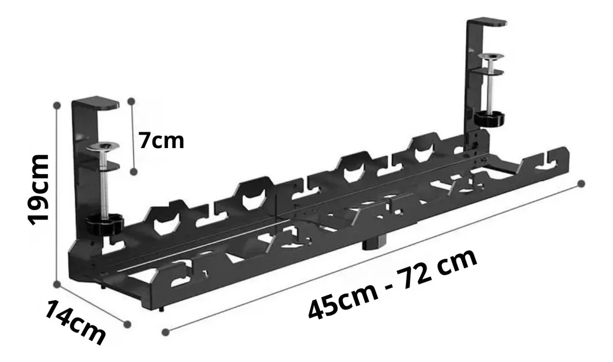 Soporte Organizador de Cables para Escritorio | Acero Expandible