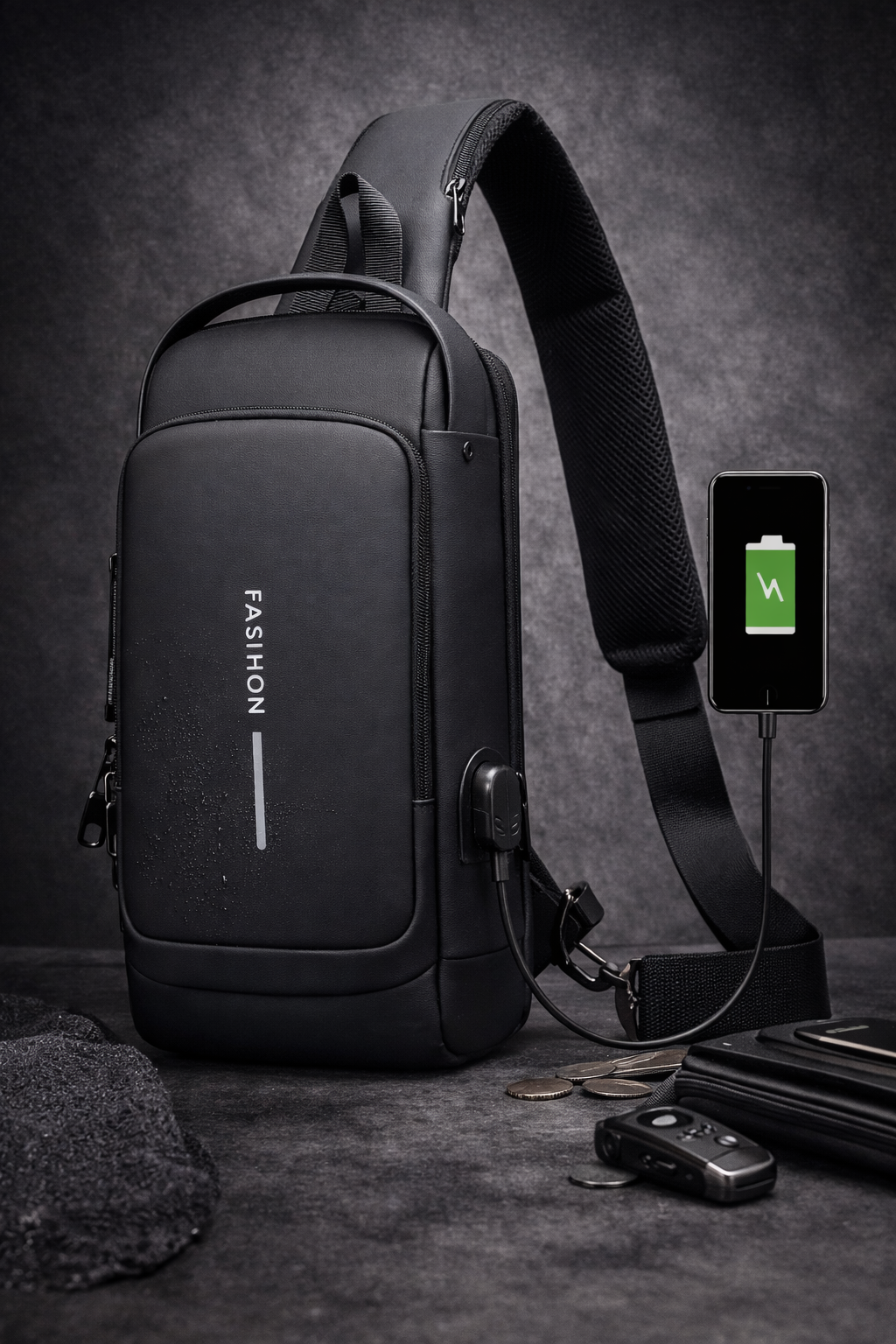 Bolso Bandolera Para Hombre, Mochila Us