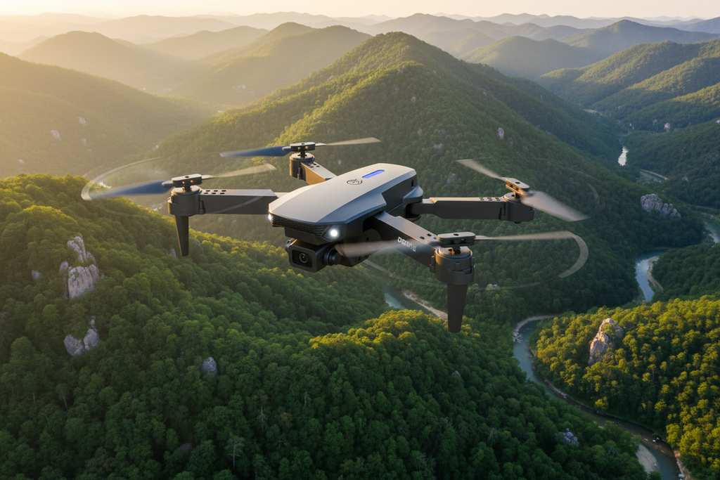 Drone sobre natureza