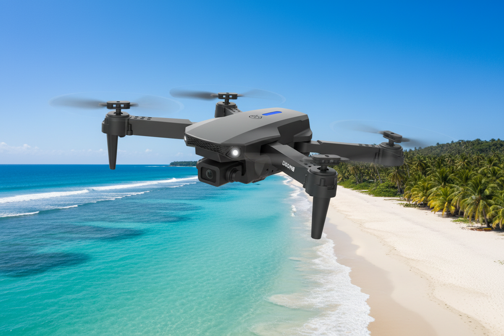 Drone sobre praia