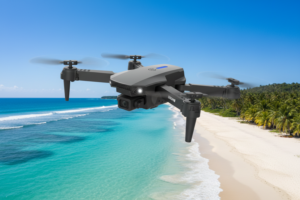 Drone sobre praia